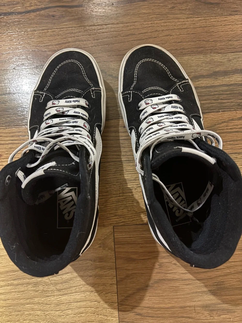 Platform Hi-Top Vans with Hello Kitty Laces
